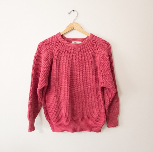 L.L. Bean Sweaters - Vintage L.L bean maine cotton knit fishermen sweater size medium